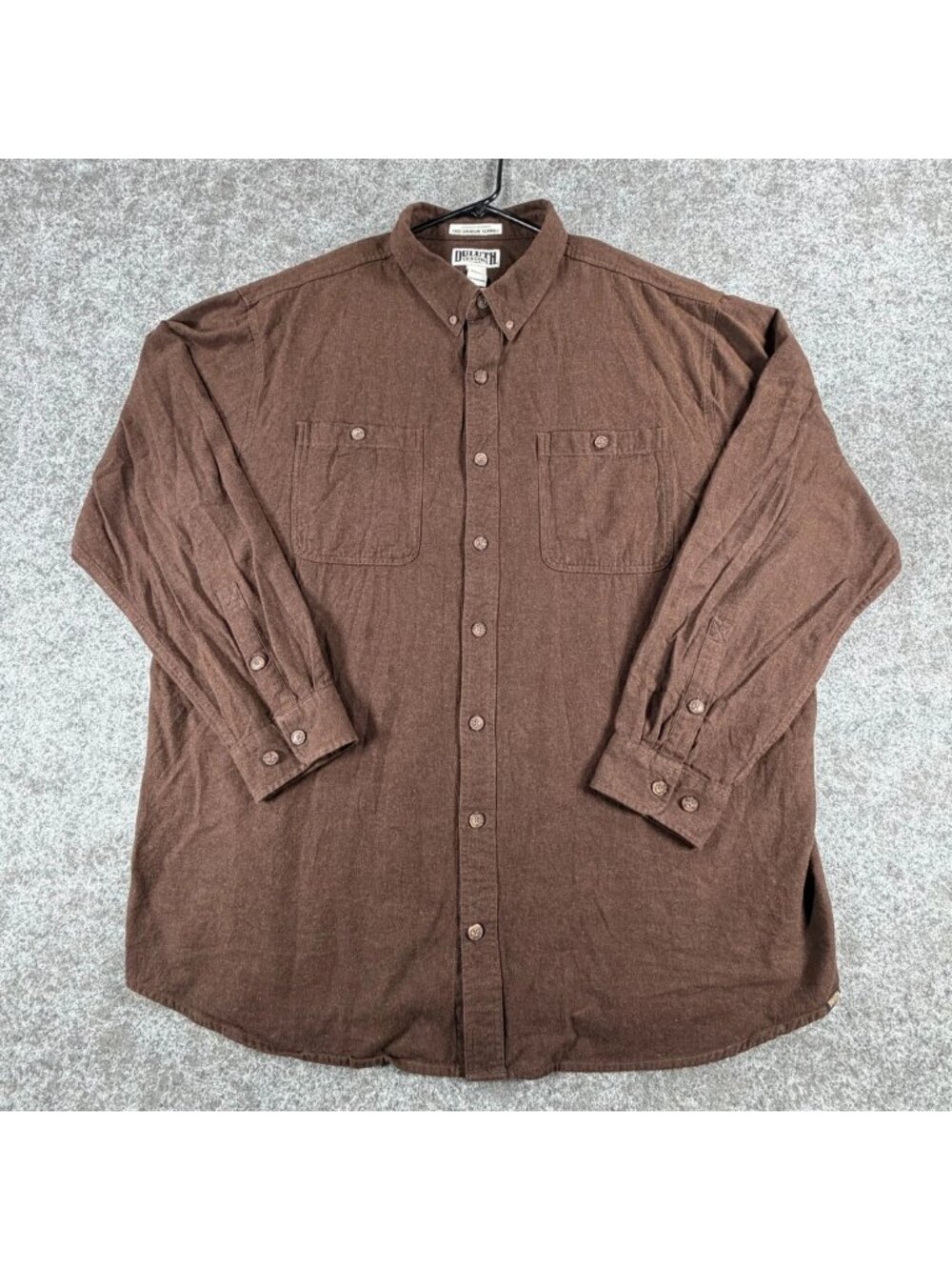 Duluth Trading Co Free Swingin Flannel Shirt Mens 3XL Brown Relaxed‎ Button Down